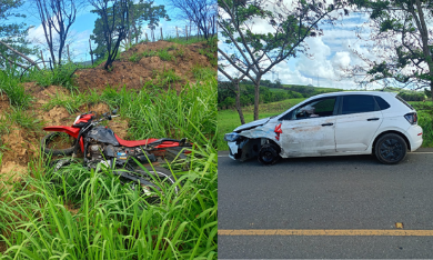 Motociclista morre após colisão com carro na SE-245 em Riachuelo
