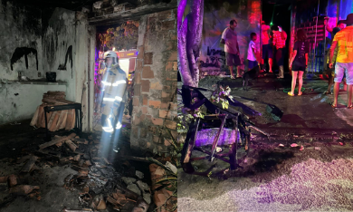 Incêndio atinge imóvel e vítimas recebem atendimento após inalar fumaça