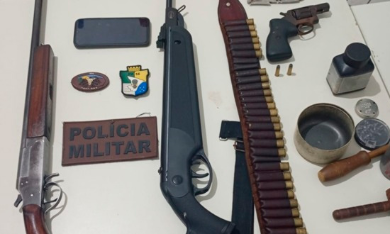 Polícia Militar apreende espingarda e munições em Carmópolis