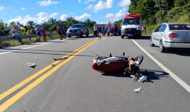Motociclista morre após colisão frontal com caminhonete em Indiaroba